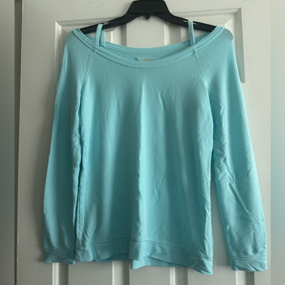 Lilly Pulitzer Light Blue Off-Shoulder Blouse